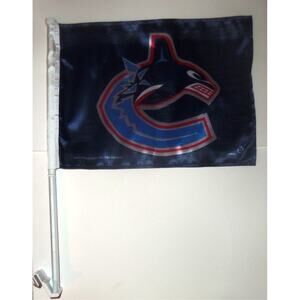 NHL Vancouver Canucks 11" x 14" Window Car Flag with 19" Pole by Rico Industries